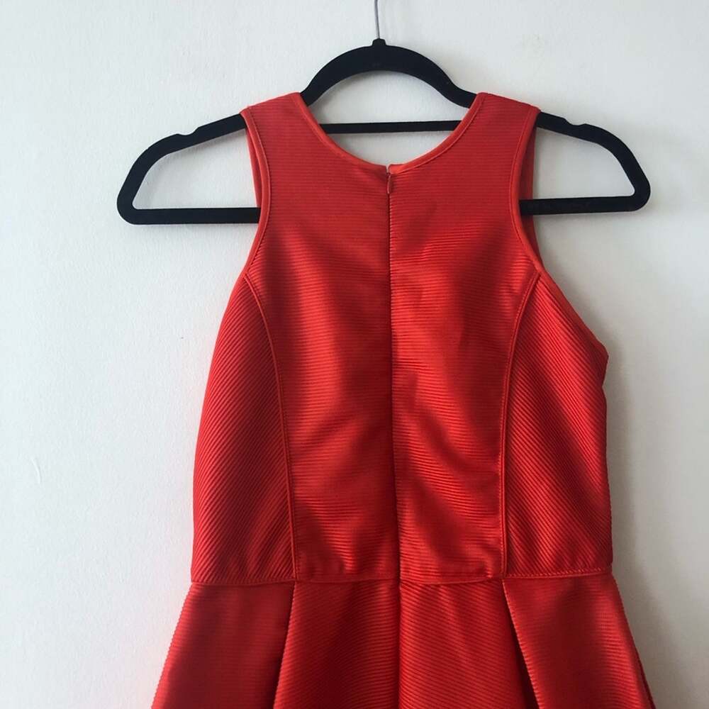 Maje 'Grease' Red Ribbed Mini Dress - Picture 7 of 8